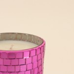 Bougie parfumée violette en verre | Hashtag Déco