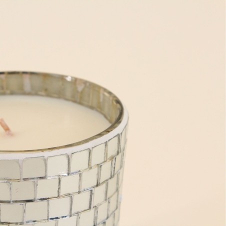Bougie parfumée miroir gris argenté | Hashtag Déco