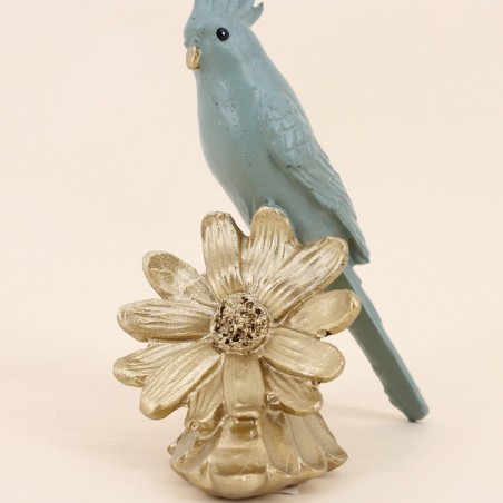 Objet déco perroquet en polyrésine 13cm coloré | Hashtag Déco