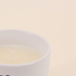 Bougie parfumée céramique beige, cadeau | Hashtag Déco