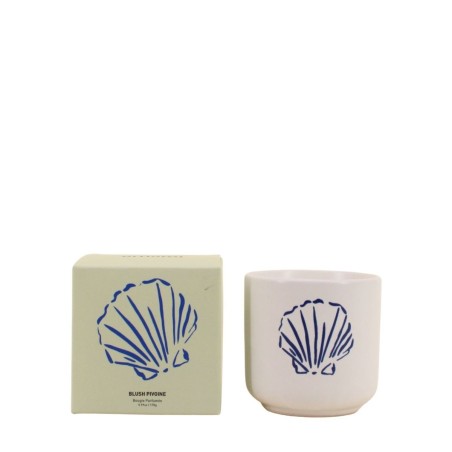 Bougie parfumée céramique beige, cadeau | Hashtag Déco