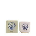 Bougie parfumée céramique beige, cadeau | Hashtag Déco