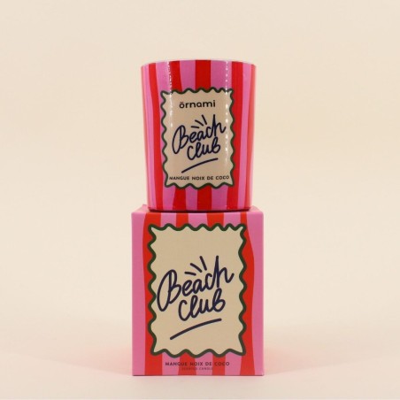 Bougie parfumée verre rose 510g "Beach club" | Hashtag Déco