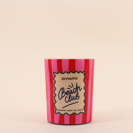 Bougie parfumée verre rose 510g "Beach club" | Hashtag Déco
