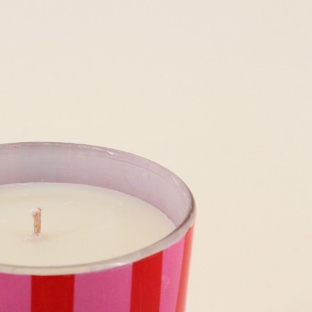 Bougie parfumée verre rose 510g "Beach club" | Hashtag Déco