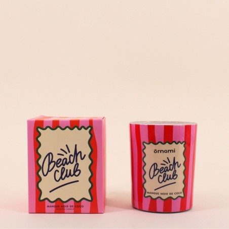 Bougie parfumée verre rose 510g "Beach club" | Hashtag Déco