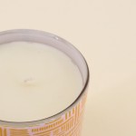 Bougie parfumée jaune-bleue en verre | Hashtag Déco