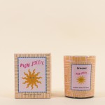 Bougie parfumée jaune-bleue en verre | Hashtag Déco