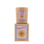 Bougie parfumée jaune-bleue en verre | Hashtag Déco