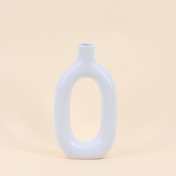 Vase design céramique blanc 24cm | Hashtag Déco
