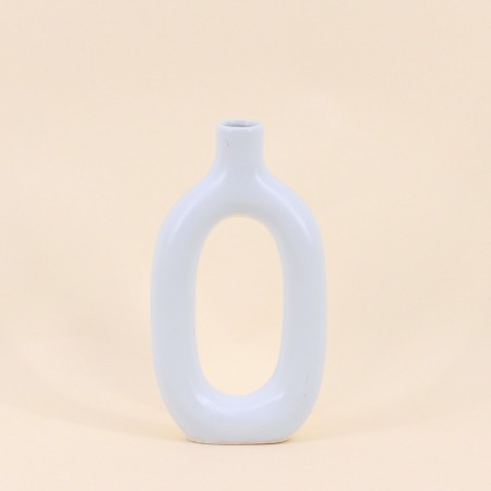 Vase design céramique blanc 24cm | Hashtag Déco