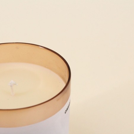 Bougie parfumée beige en verre - I love you | Hashtag Déco