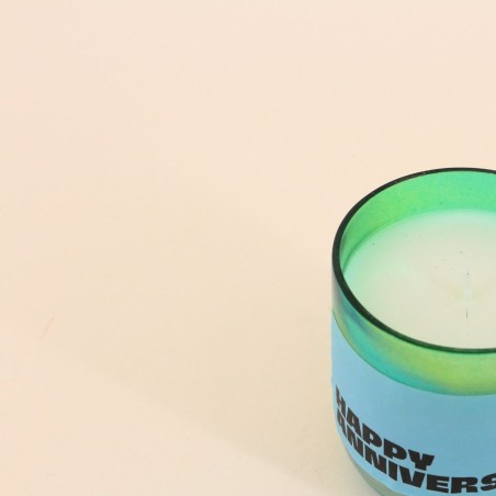 Bougie parfumée verte en verre 200g | Hashtag Déco