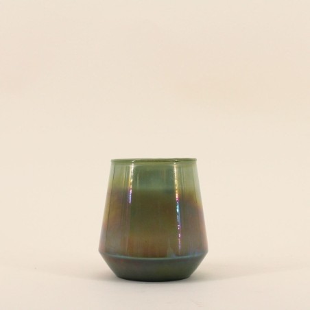 Bougie parfumée bleu en verre lustré | Hashtag Déco