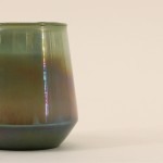 Bougie parfumée bleu en verre lustré | Hashtag Déco