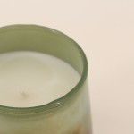 Bougie parfumée bleu en verre lustré | Hashtag Déco