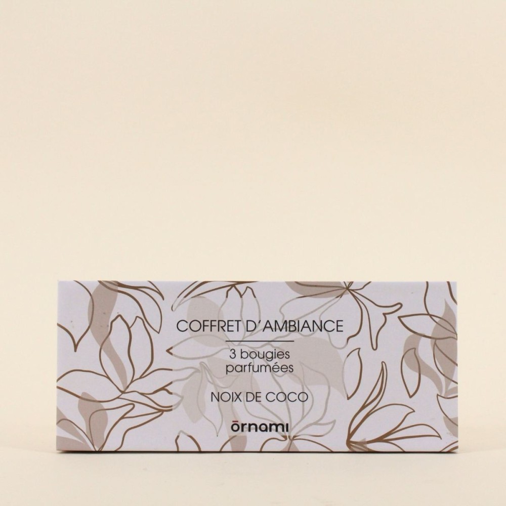 Coffret 3 bougies votives marron en verre | Hashtag Déco