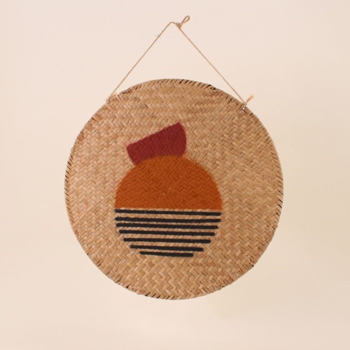 Décoration murale en fibres naturelles beige 35cm | Hashtag Déco