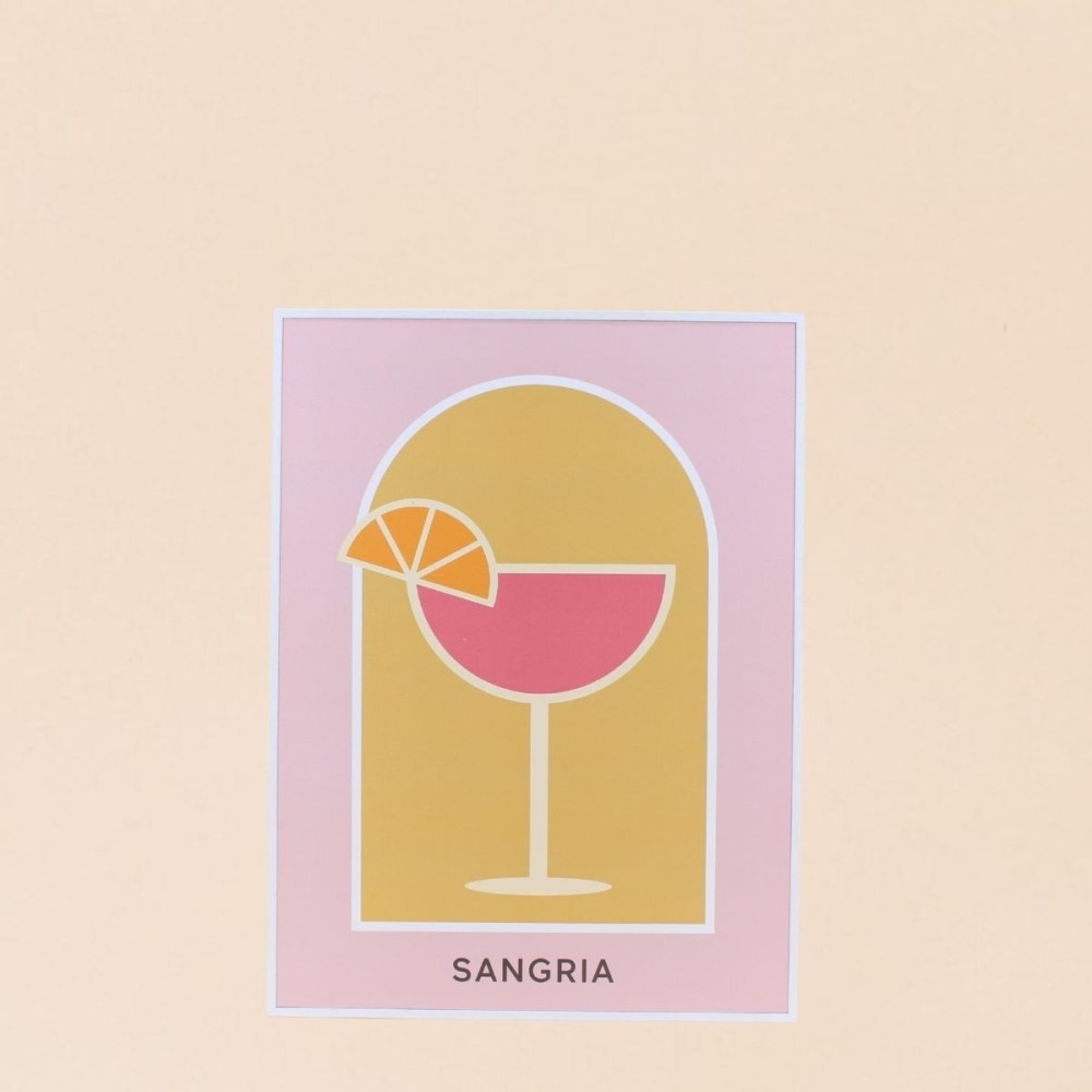 Toile colorée Sangria 30x40cm en fibres | Hashtag Déco