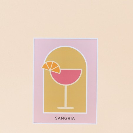 Toile colorée Sangria 30x40cm en fibres | Hashtag Déco