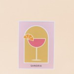 Toile colorée Sangria 30x40cm en fibres | Hashtag Déco