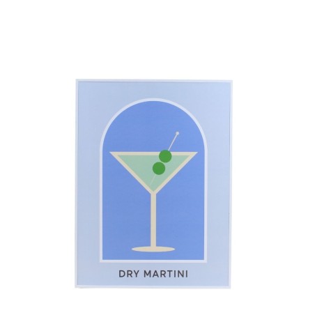 Toile colorée Dry Martini en MDF bleu vert | Hashtag Déco