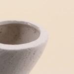 Vase en porcelaine beige 2 entrées élégant | Hashtag Déco