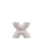 Vase en porcelaine beige 2 entrées élégant | Hashtag Déco