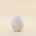 Vase twist porcelaine blanche 15cm élégant | Hashtag Déco