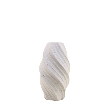 Vase twist porcelaine blanche 20cm unique | Hashtag Déco