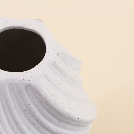 Vase twist porcelaine blanche granit 26cm | Hashtag Déco