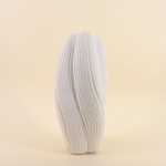 Vase twist porcelaine blanche 36cm élégant | Hashtag Déco