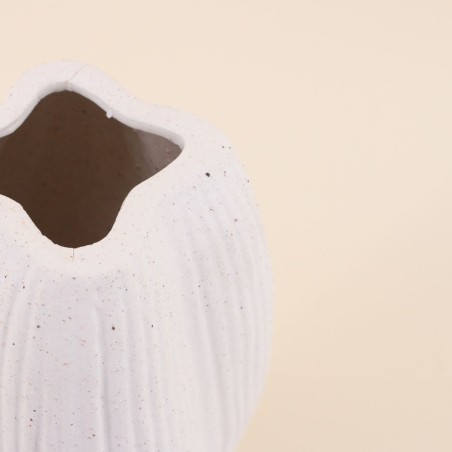 Vase twist porcelaine blanche 36cm élégant | Hashtag Déco