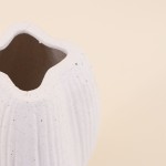 Vase twist porcelaine blanche 36cm élégant | Hashtag Déco