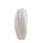 Vase twist porcelaine blanche 36cm élégant | Hashtag Déco