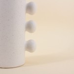 Vase porcelaine blanc perlé 31cm élégant | Hashtag Déco