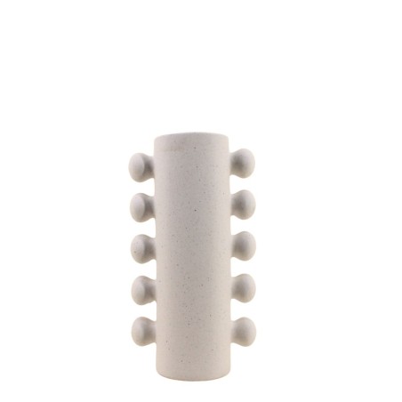 Vase porcelaine blanc perlé 31cm élégant | Hashtag Déco