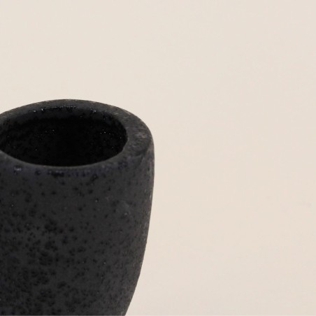 Vase porcelaine noire 4 entrées compact | Hashtag Déco