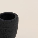 Vase porcelaine noire 4 entrées compact | Hashtag Déco