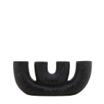 Vase porcelaine noire 4 entrées compact | Hashtag Déco