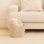 Panier en corde trèfle beige 25x18cm | Hashtag Déco