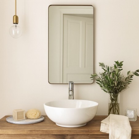 Plateau rond effet marbre 33cm blanc | Hashtag Déco