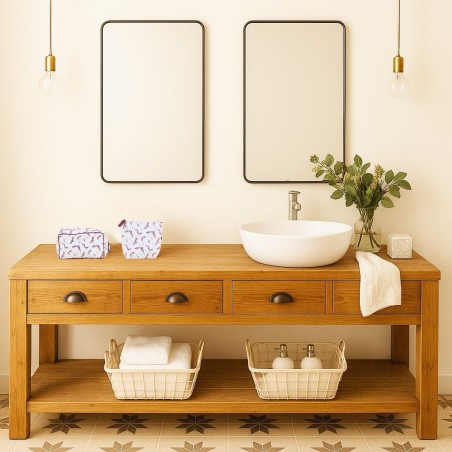 Set de 2 trousses de toilette fleuries en coton rose | Hashtag Déco