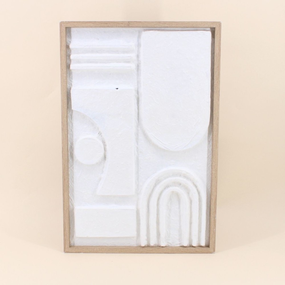 Cadre décoratif en relief bois blanc 40x60 cm | Hashtag Déco