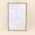 Cadre décoratif en relief bois blanc 40x60 cm | Hashtag Déco