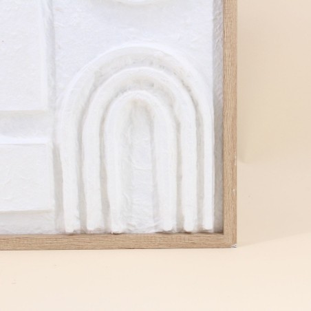 Cadre décoratif en relief bois blanc 40x60 cm | Hashtag Déco