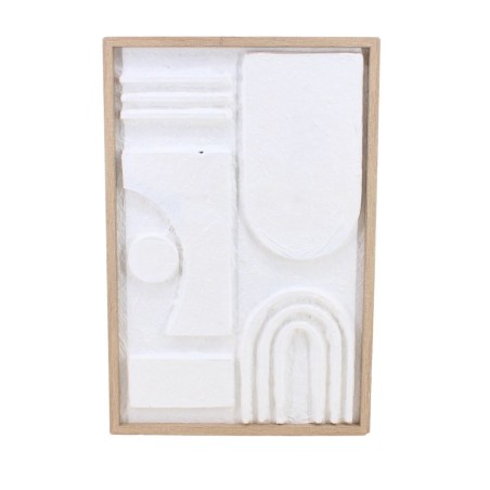 Cadre décoratif en relief bois blanc 40x60 cm | Hashtag Déco