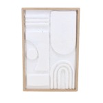 Cadre décoratif en relief bois blanc 40x60 cm | Hashtag Déco