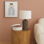 Lampe à poser effet pierre naturelle grise 52cm | Hashtag Déco