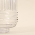 Vase en verre strié 19cm, élégant et moderne | Hashtag Déco